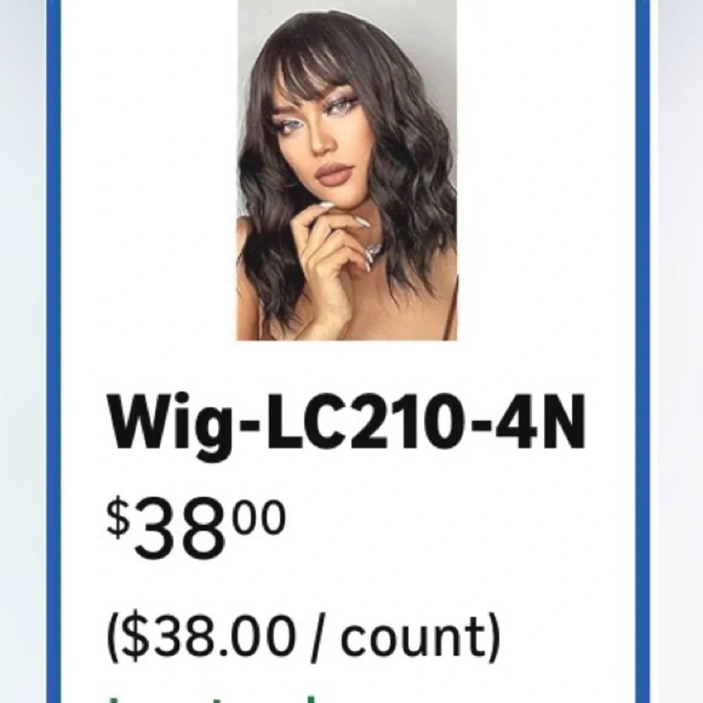 Brown Amber Women Synthetic Wigs With Bangs